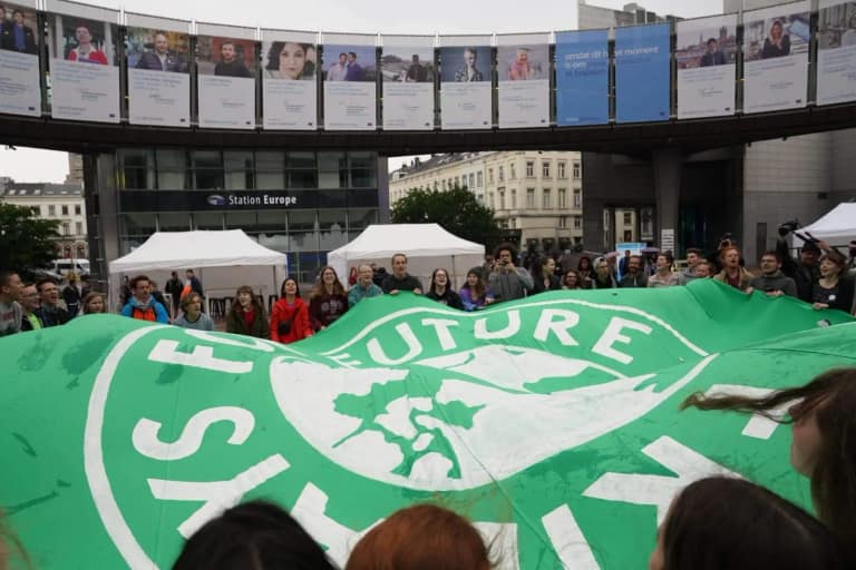 Occupation of the European Parliament on election day, image 1